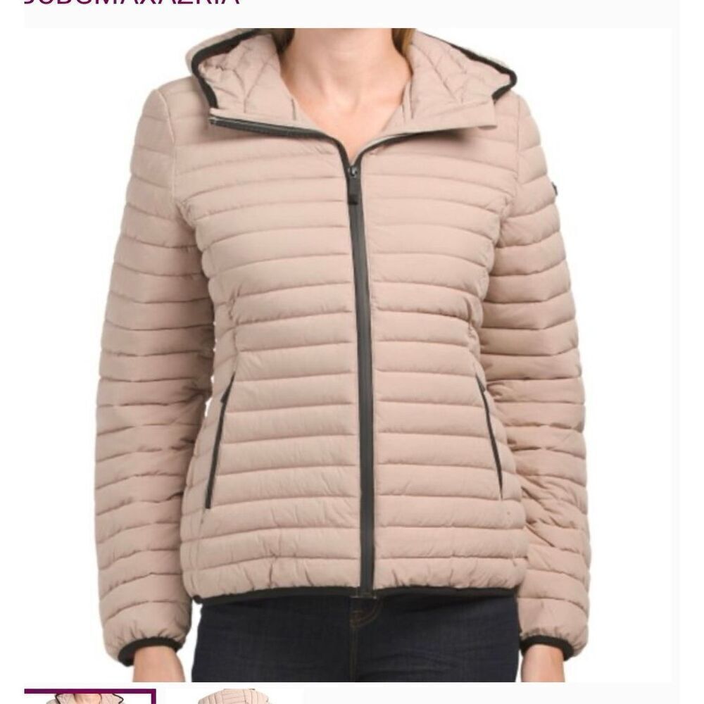 BCBGMAXAZRIA Packable Active jacket brown tan size M